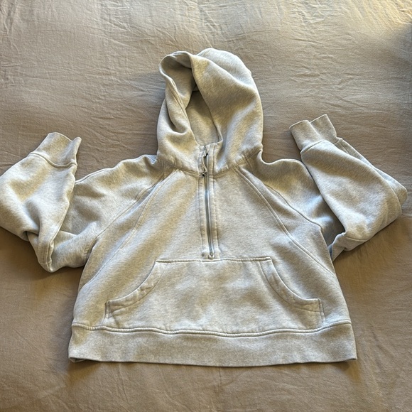 ✨ LULULEMON SCUBA HALF ZIP CROPPED OVERSIZED HOODIE SZ M/L - Picture 2 of 5